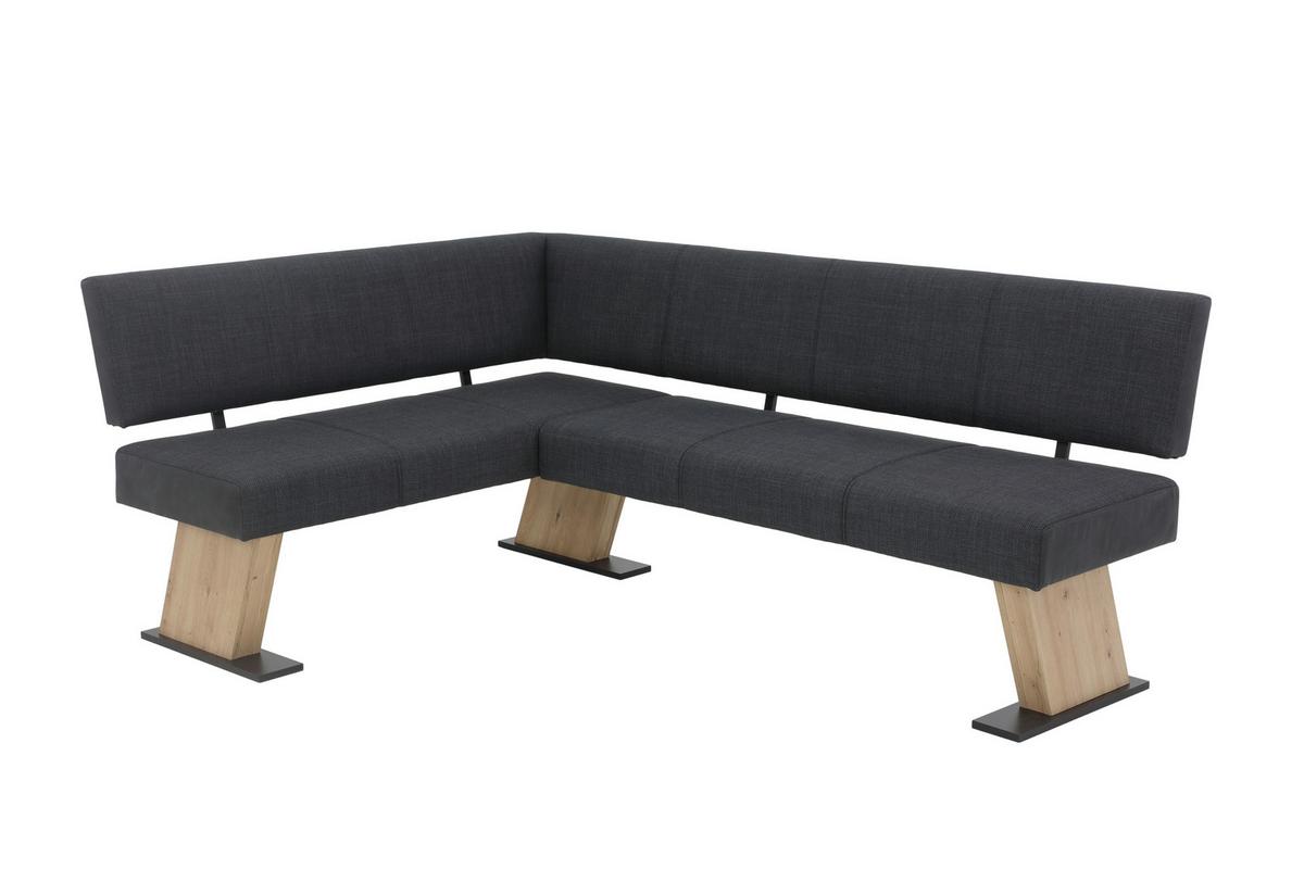 ECKBANK LYON REB - Anthrazit/Eiche Artisan, MODERN, Holzwerkstoff/Textil (210/87cm) - P & B