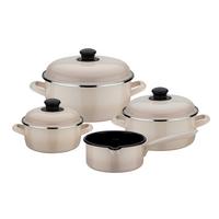 Set Posod Creme Shadow, 4-Delni - krem barve, Basics, kovina - GSW