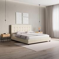 Pat tapițat Frederico cca 180X200 cm crem - crem, Modern, textil/material pe bază de lemn (180/200cm) - Bessagi Home