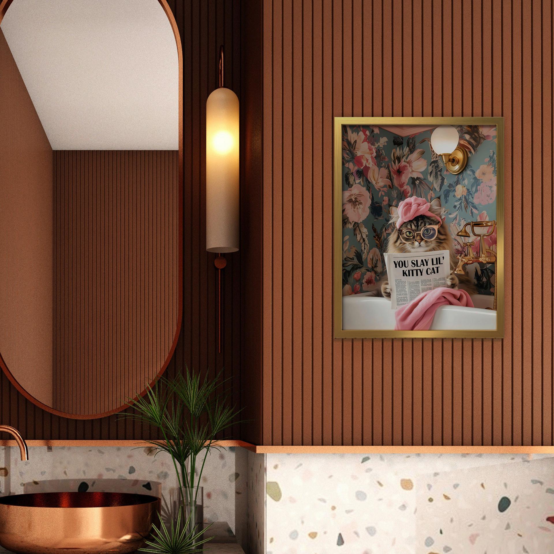 TAVLA VOUS I - multicolor/guldfärgad, papper/trämaterial (30/40cm) - Mömax