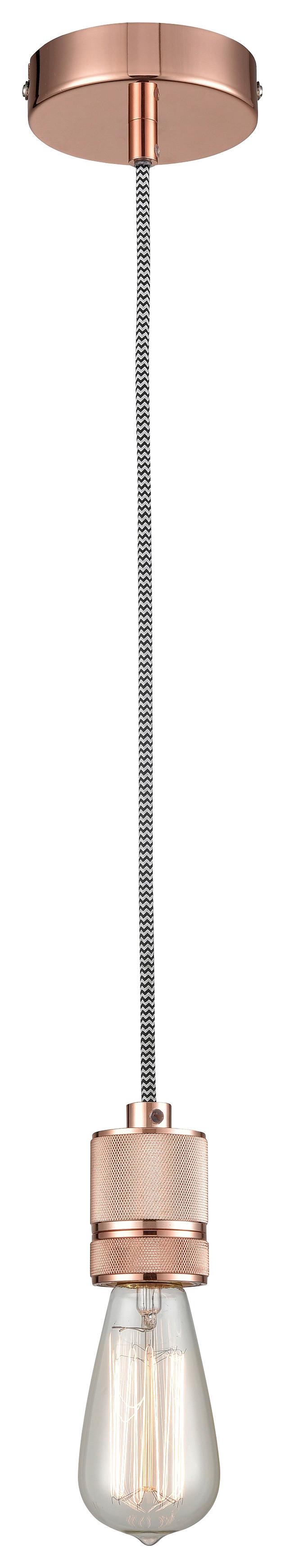 Schnurpendel Jannis max. 40 Watt - Kupferfarben, MODERN, Metall (120cm) - Modern Living
