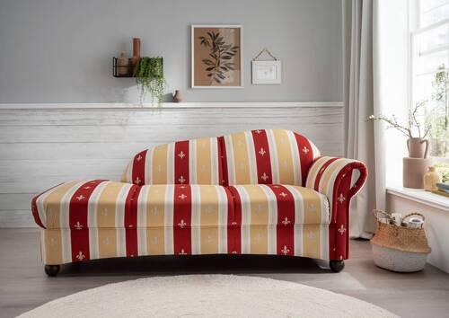 Ottomane Torello Rot Mikrofaser - Wengefarben/Rot, KONVENTIONELL, Holz/Textil (190/84/86cm) - Livetastic