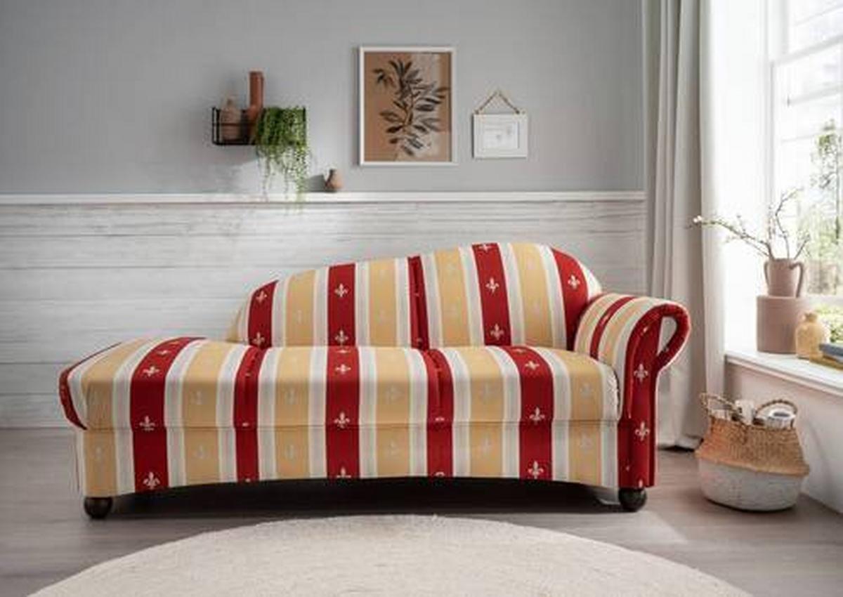 Ottomane Torello Rot Mikrofaser - Wengefarben/Rot, KONVENTIONELL, Holz/Textil (190/84/86cm) - Livetastic