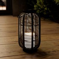 Solarleuchte Rica Schwarz Metall/Kunststoff - Schwarz, MODERN, Kunststoff/Metall (16/28/16cm) - Bessagi Garden