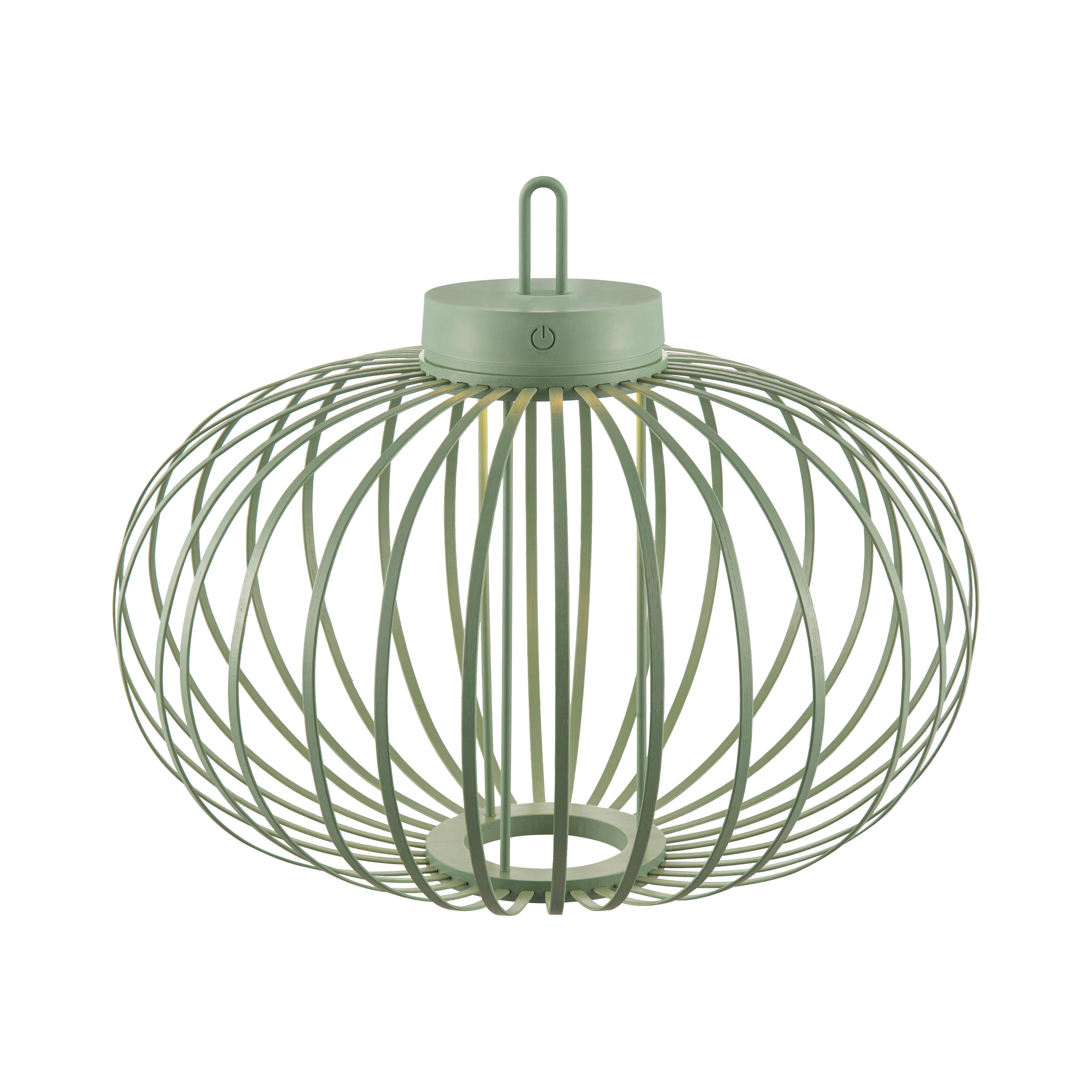 Akku-Tischleuchte Akuba Grün max. 1,5 Watt - Grün, Basics, Holz/Kunststoff (46/46/37cm)