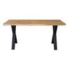 SKRIVBORD OAK - svart/ekfärgad, Natur, metall/trä (160/70/75cm) - Zandiara