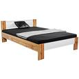 Futonska Postelja Vega - bela/hrast, Konvencionalno, tekstil/leseni material (145/35-71/204cm) - Mömax modern living Futonska Postelja Vega - bela/hrast, Konvencionalno, tekstil/leseni material (145/35-71/204cm) - Mömax modern living