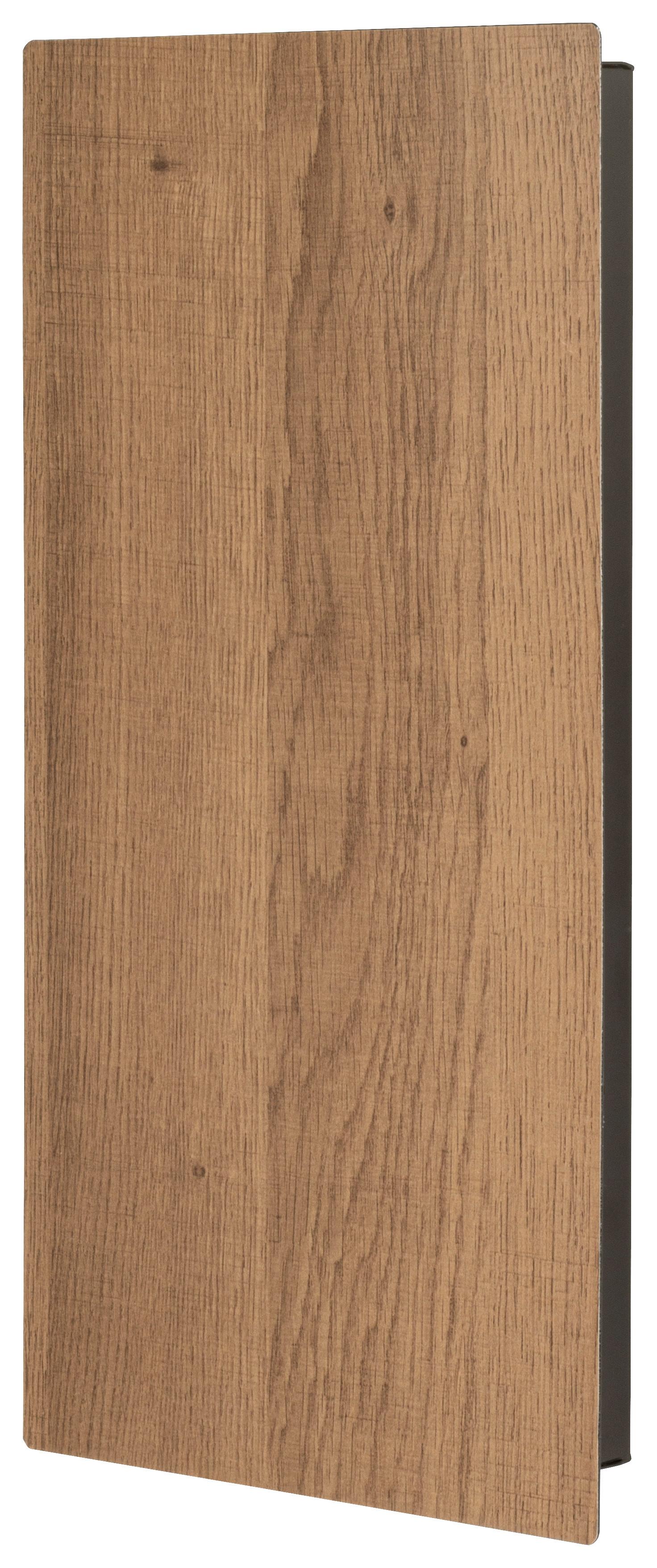 SKRZYNKA NA KLUCZE BOLOGNA - kolor dębowy/czarny, Basics, metal (20/40/4cm)