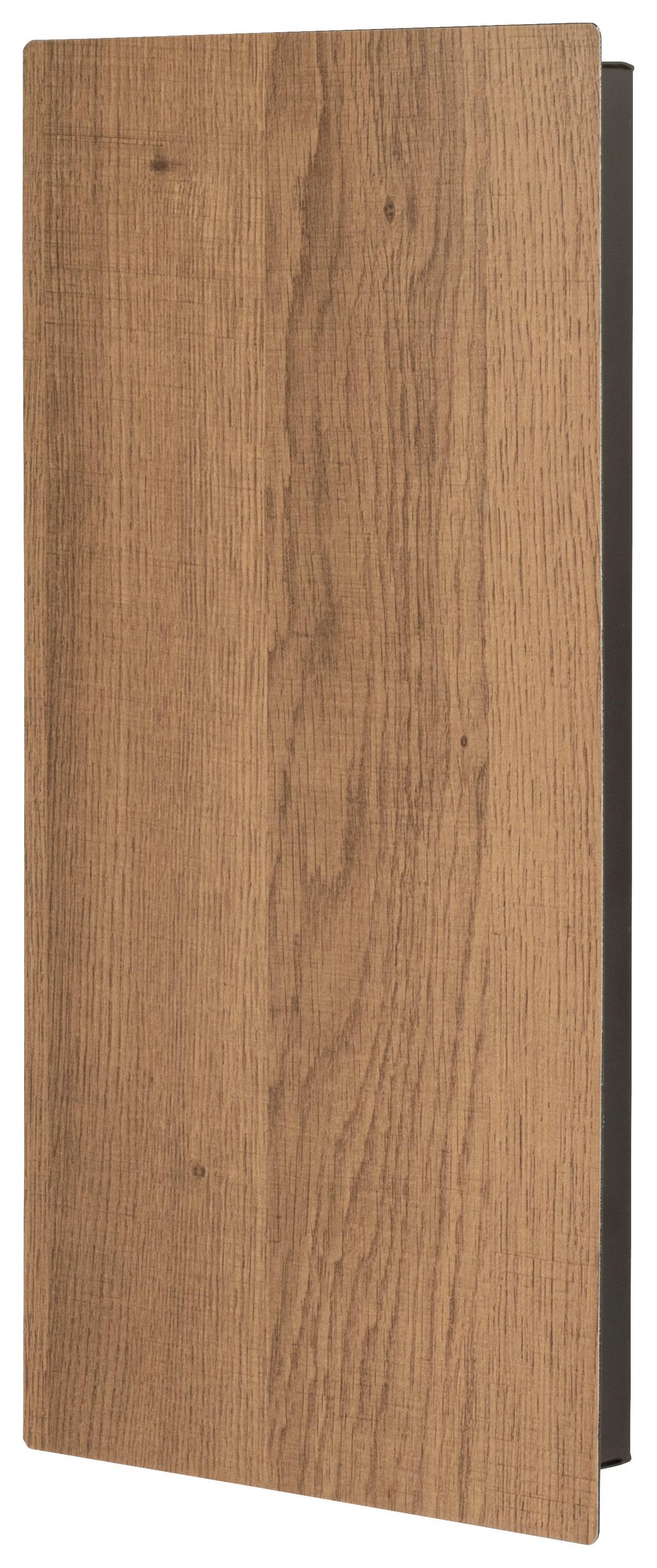 SKRZYNKA NA KLUCZE BOLOGNA - kolor dębowy/czarny, Basics, metal (20/40/4cm)