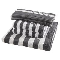 ZESTAW RĘCZNIKÓW FROTTE JOOP! SPLIT STRIPES - ciemnoszary/szary, Basics, tkanina - Joop!