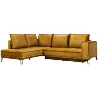 Sarokkanapé Segre - aranyszínű, Modern, faalapú anyag/textil (215/270cm) - Premium Living