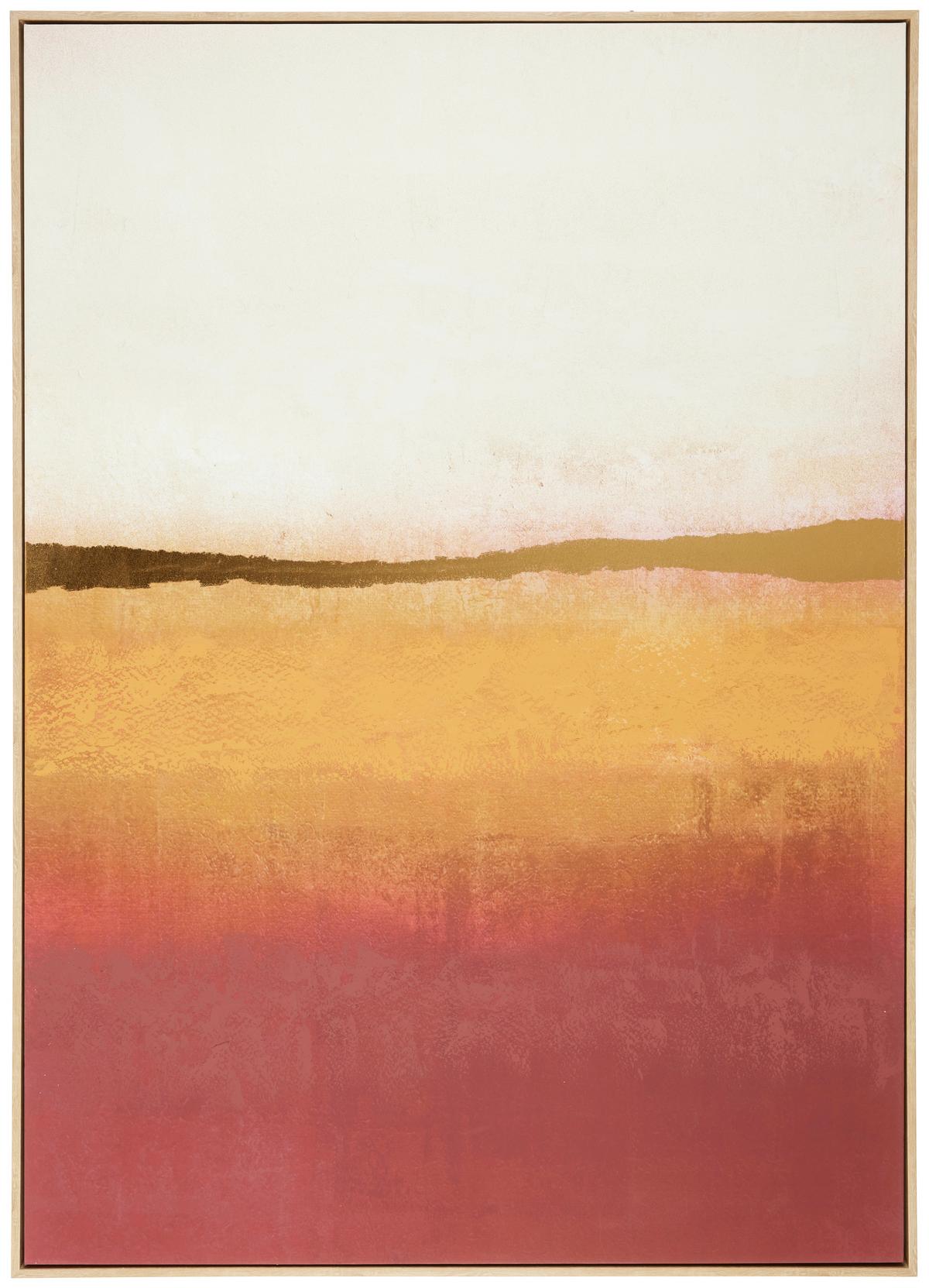 Vászonkép Kb. 100/140cm Denise - bézs/pink, műanyag/textil (100/140cm) - Modern Living