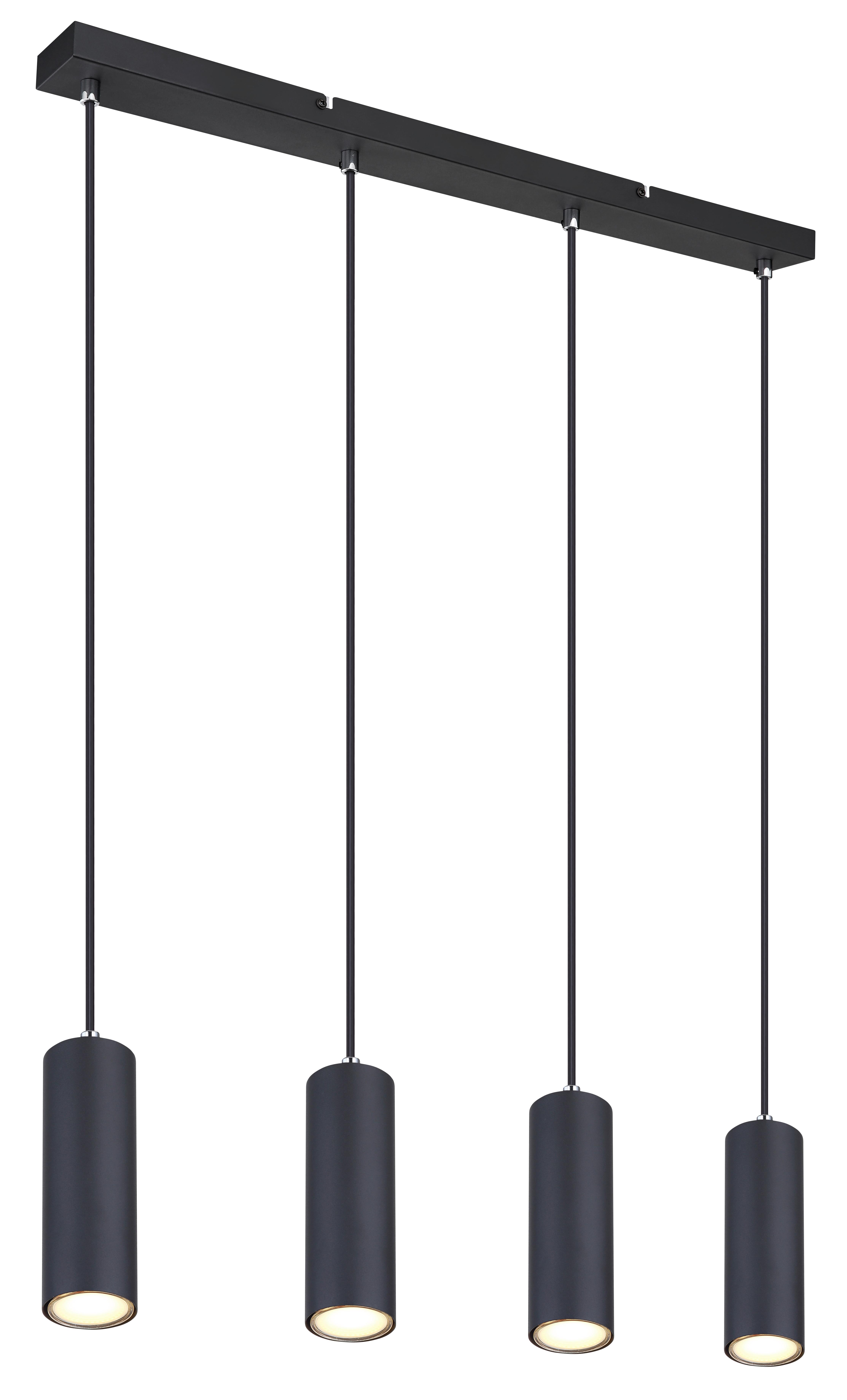 Hängeleuchte Robby max. 35 Watt - Schwarz, Design, Metall (65/6/120cm) - Globo