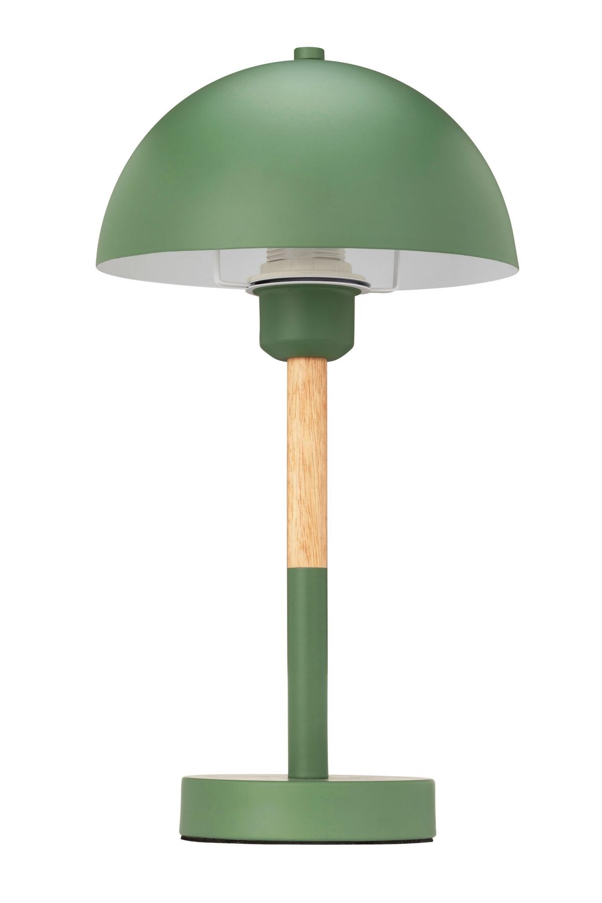 LAMPA STOŁOWA SANTA CLARITA *SBN* - zielony/kolor naturalny, Konventionell, metal/drewno (20/38cm) - Novel