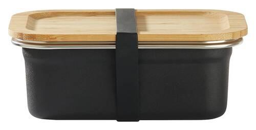 Ételtároló Doboz Űrtartalom: Kb. 800ml Ivar - natúr színű/fekete, fa/fém (16,7/6/12,2cm) - Premium Living