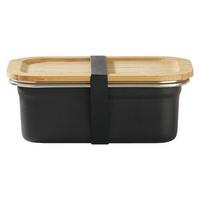 Ételtároló Doboz Űrtartalom: Kb. 800ml Ivar - natúr színű/fekete, fa/fém (16,7/6/12,2cm) - Premium Living
