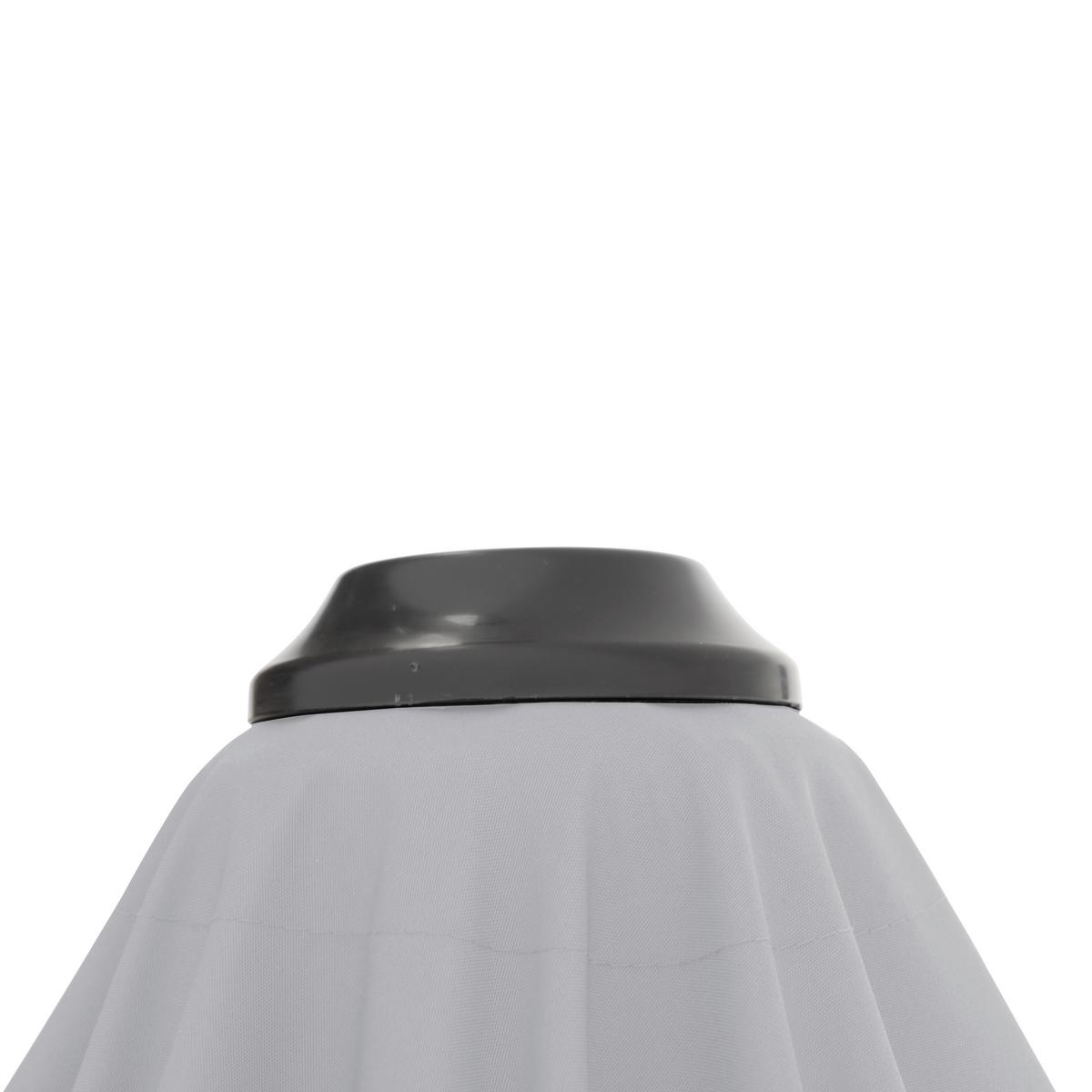 Ampelschirm Active Hellgrau ca. 370cm - Silberfarben/Hellgrau, Basics, Textil/Metall (370cm) - Doppler