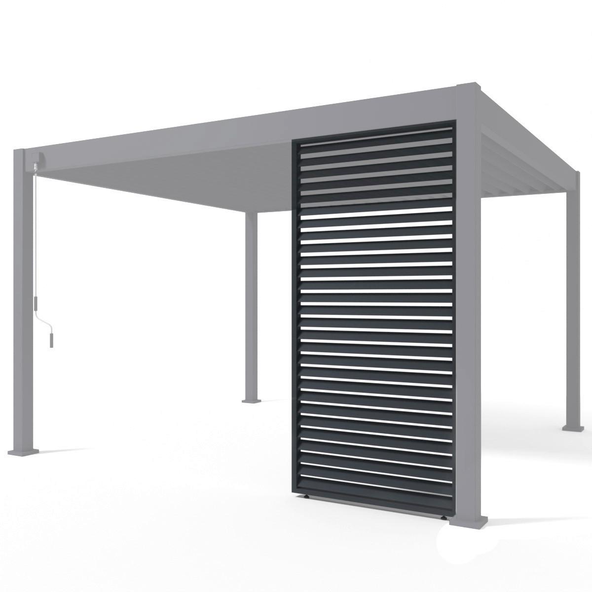 Stranski Del Za Pergolo Horizontale, Antracit, 93cm - barve grafita, Basics, kovina (93/233,5/6,5cm) - Gardenson