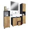 Badezimmer Flandu 4-tlg. ca. 123 cm Honigeiche/Anthr. - Honigeiche/Anthrazit, MODERN, Holzwerkstoff/Kunststoff (123cm) - MID.YOU
