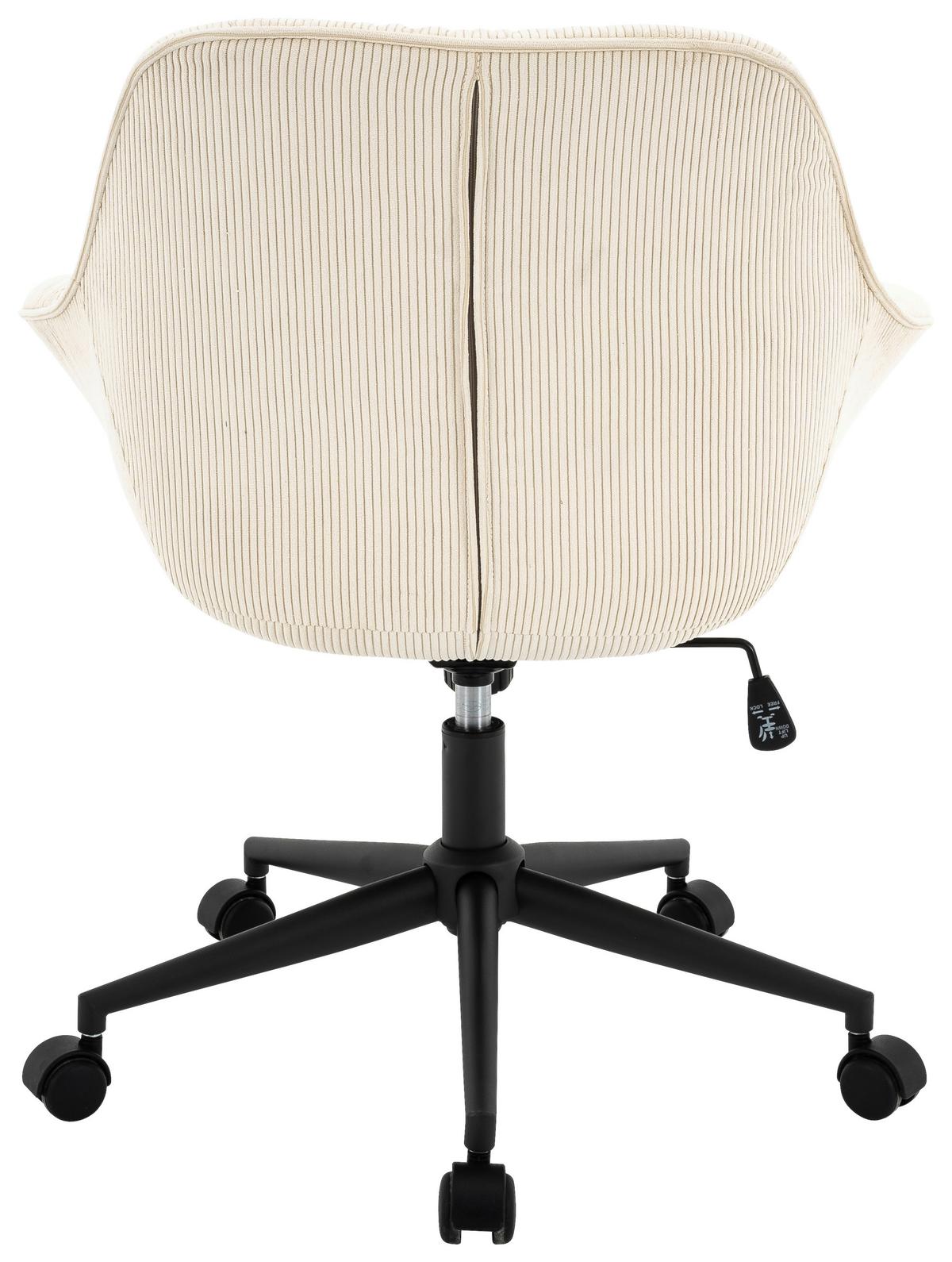 Pisarniški Stol Nizza 2, Krem - črna/krem barve, Moderno, kovina/tekstil (69/95/64cm)