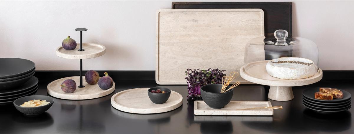 PÓŁMISEK DO SERWOWANIA 10-1375-2906 VILLEROY&BOCH - kolor piaskowy, Konventionell, kamień (40,50/28,20/1,70cm) - Villeroy & Boch