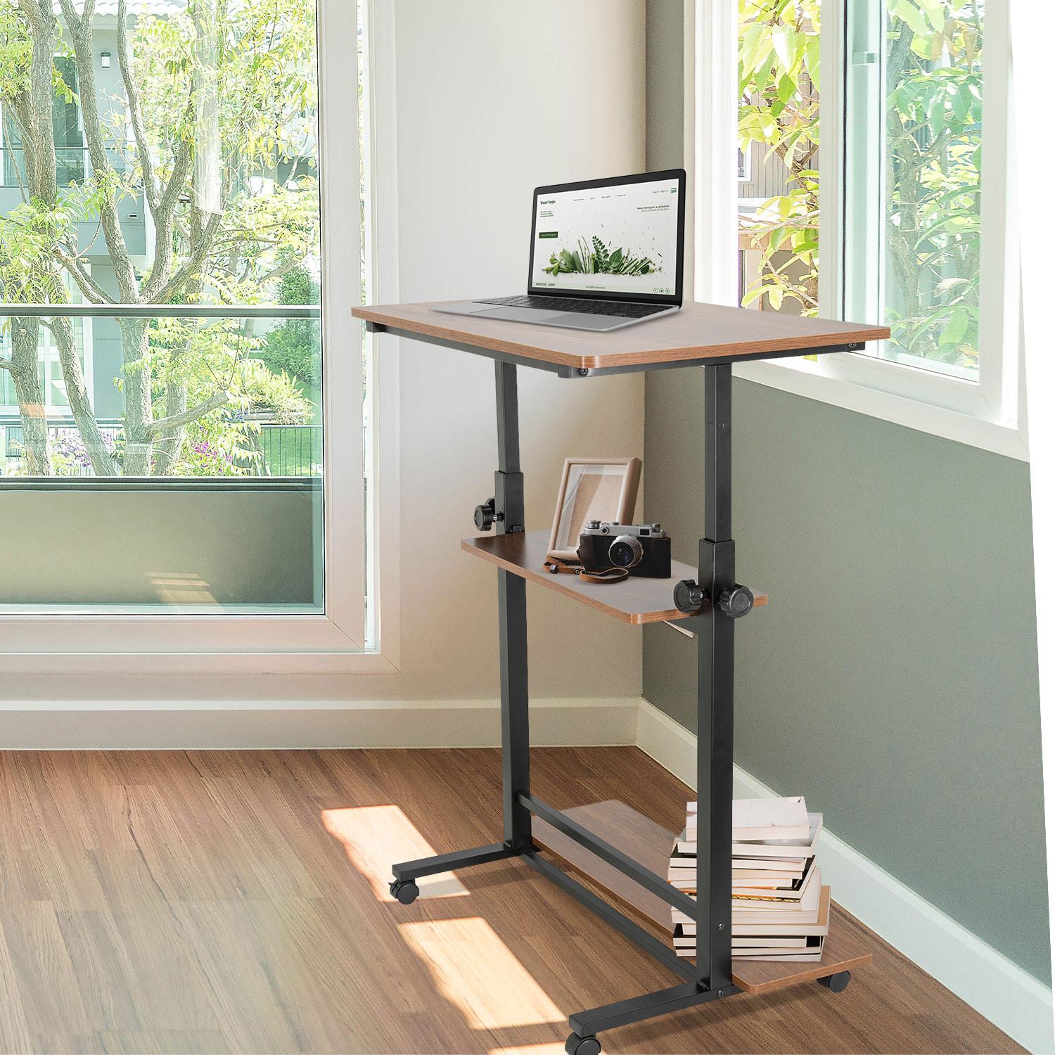 Pisalna Miza Workstation Ii, Črna, Hrast - črna/barva oreha, Basics, kovina/umetna masa (80/80x120/50cm) - MID.YOU