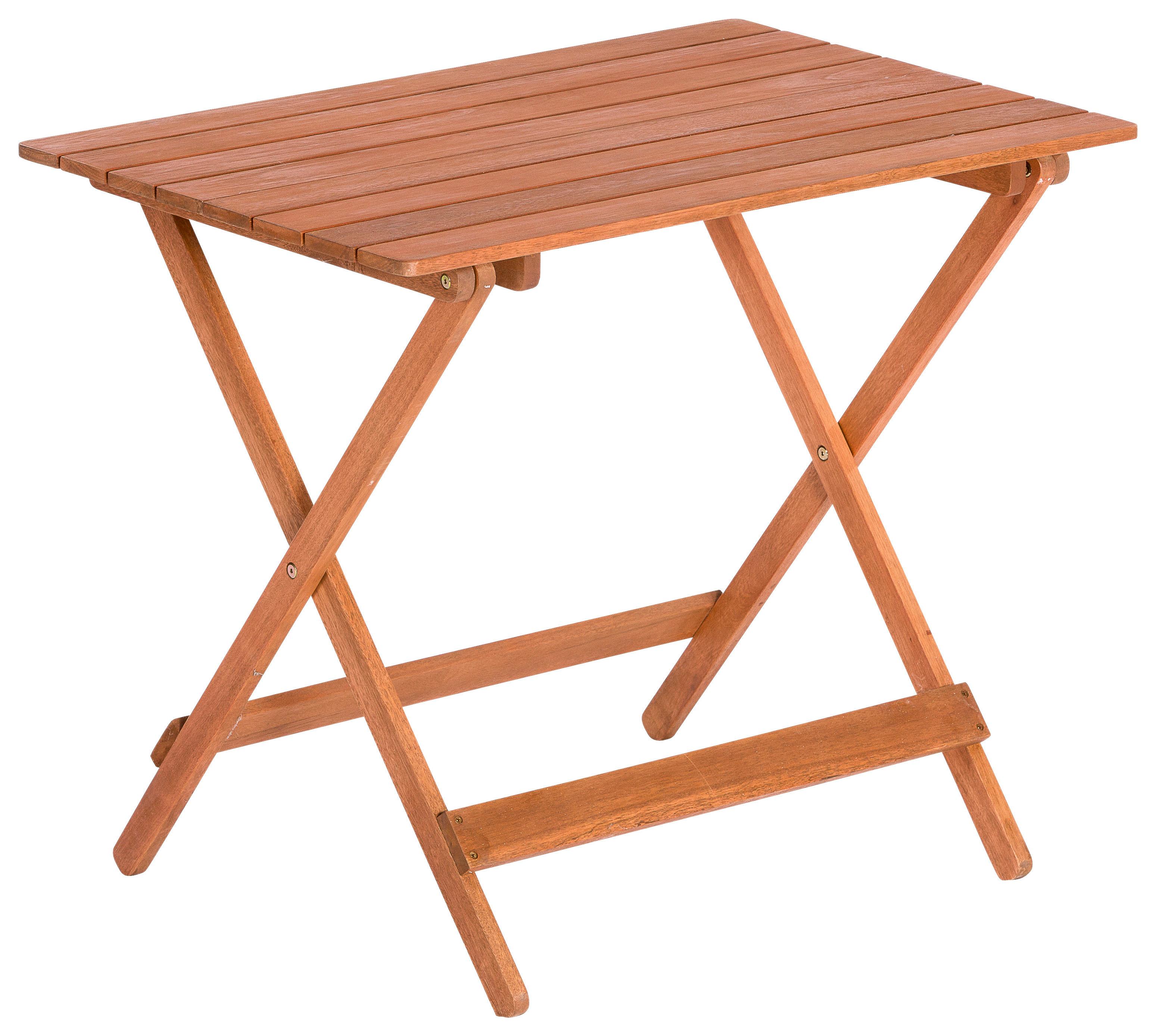 Gartenklapptisch Eukalyptus klappbar ca. 90x72x60cm - Naturfarben, KONVENTIONELL, Holz (90/72/60cm) - Gardenson