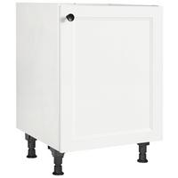Spülenunterschrank Cascada Weiß - Schwarz/Weiß, MODERN, Holzwerkstoff/Metall (60/87/56cm) - Nobilia