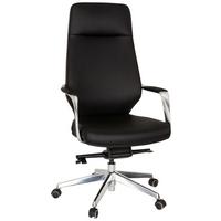 Pisarniški Stol Velvet, Črna - srebrne barve/črna, Basics, kovina/umetna masa (63/133/65cm) - MID.YOU