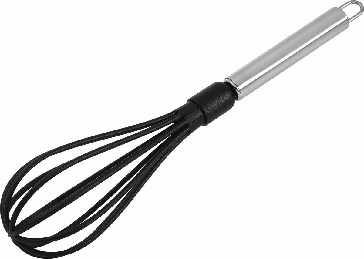 Schneebesen Luca in Schwarz - Silberfarben/Schwarz, Kunststoff/Metall (30cm) - Mömax