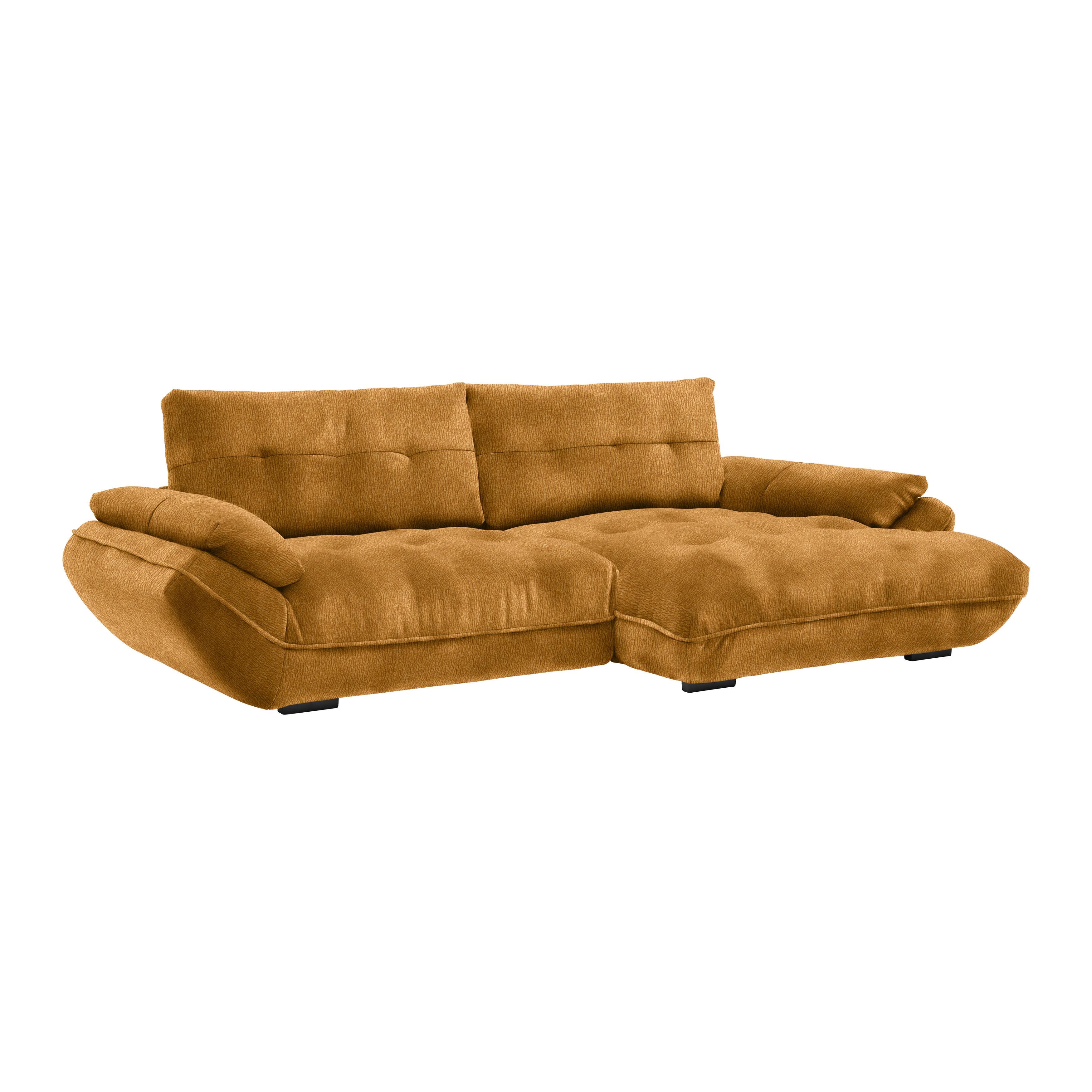 Wohnlandschaft Vivo Goldfarben - Goldfarben/Schwarz, MODERN, Kunststoff/Textil (317/63/179cm) - Premium Living