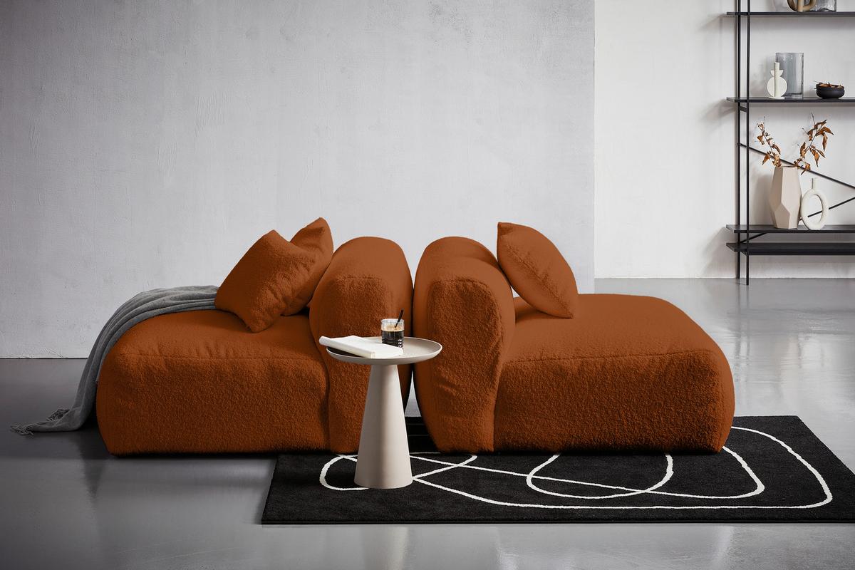 Modul Sofaelement Bloom Rostfarben - Rostfarben, Trend, Textil (100/70/122cm) - Livetastic