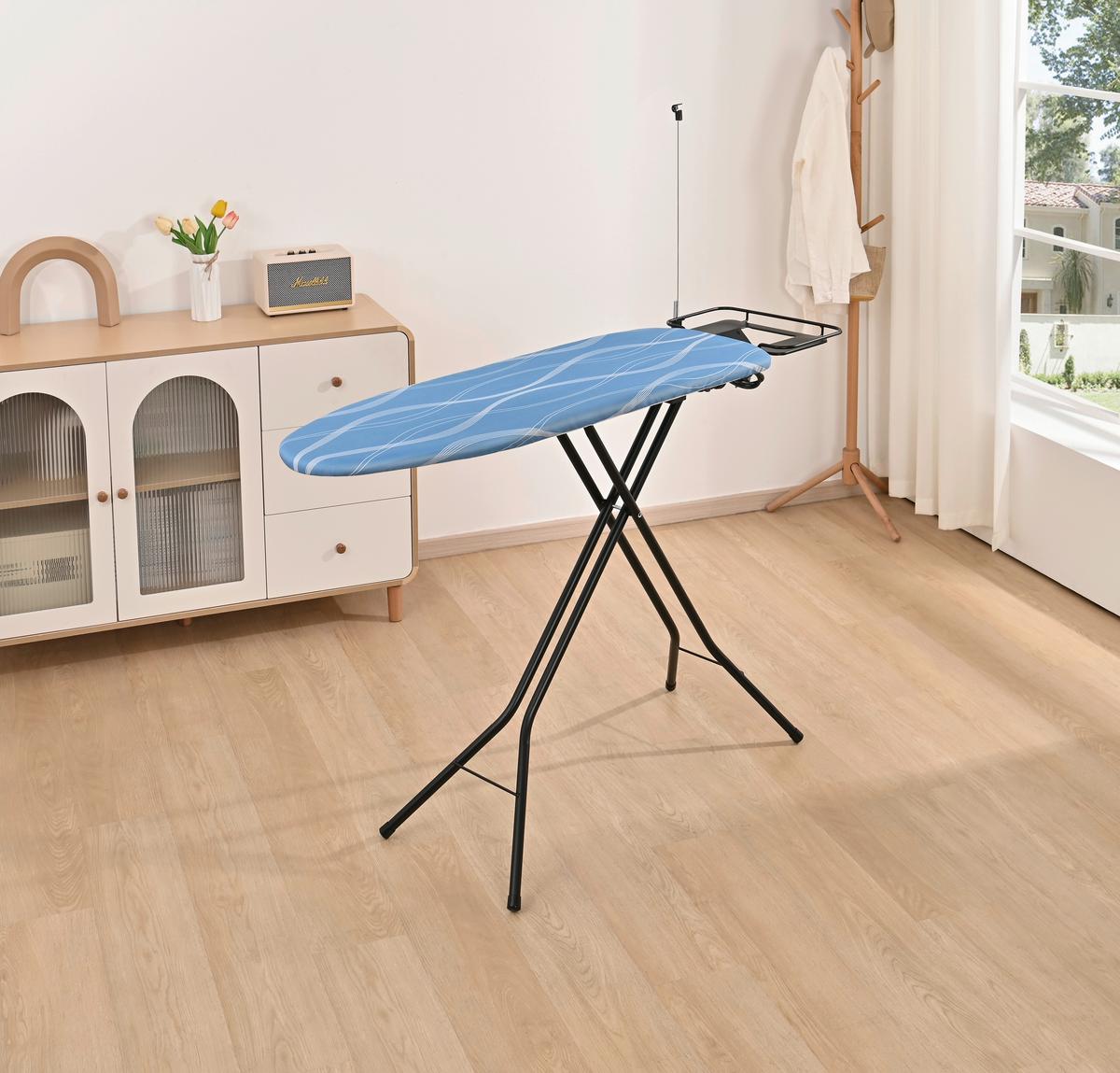 Bügelbrett Regis Blau/Weiß - Blau/Weiß, KONVENTIONELL, Textil (92/40,5/145cm) - Mömax