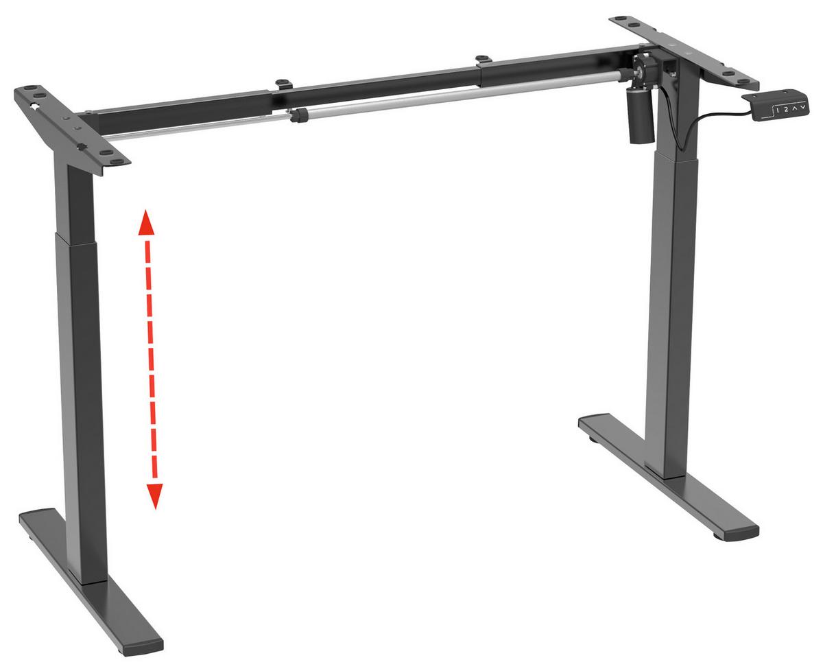 Ogrodje Dvižne Mize E-lona, Črna - črna, Design, kovina (92/48/71cm) - MID.YOU