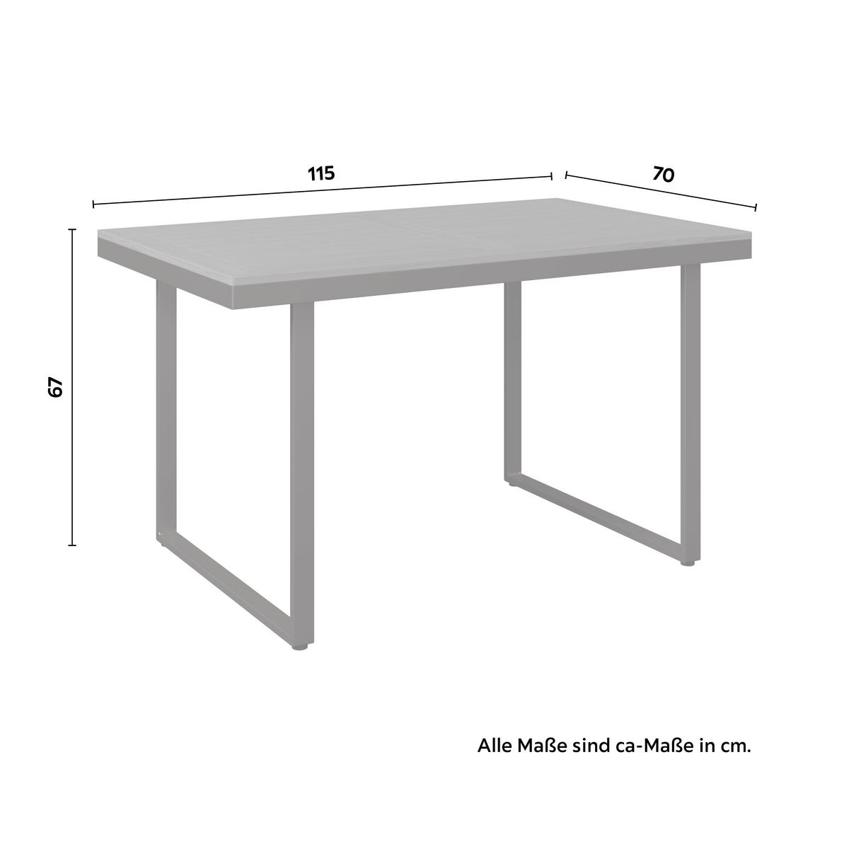 Kerti Garnitúra Hottie - natúr színű/sötétszürke, Modern, műanyag/textil (115/70/66cm) - Mömax