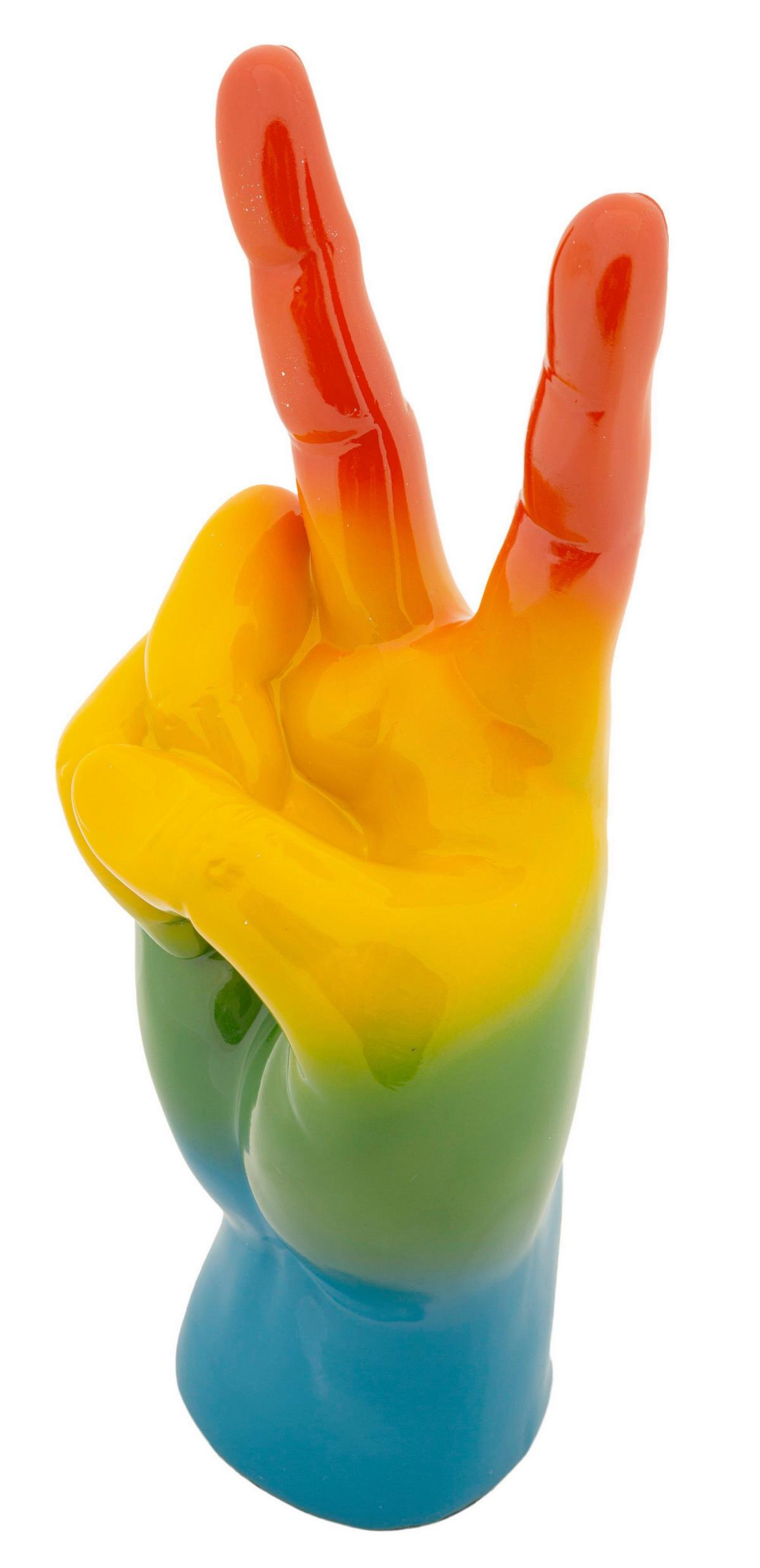 Skulptur Peace Multicolor - Basics, Kunststoff (16/36.5/13cm)