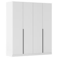 Dulap cu uși rotative ALABAMA - alb/gri închis, Modern, material pe bază de lemn (181/229/54cm) - Modern Living