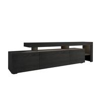LOWBOARD BELIZ TV-SCHRANK - Schwarz, Design, Holzwerkstoff (192/53/37cm) - Livetastic