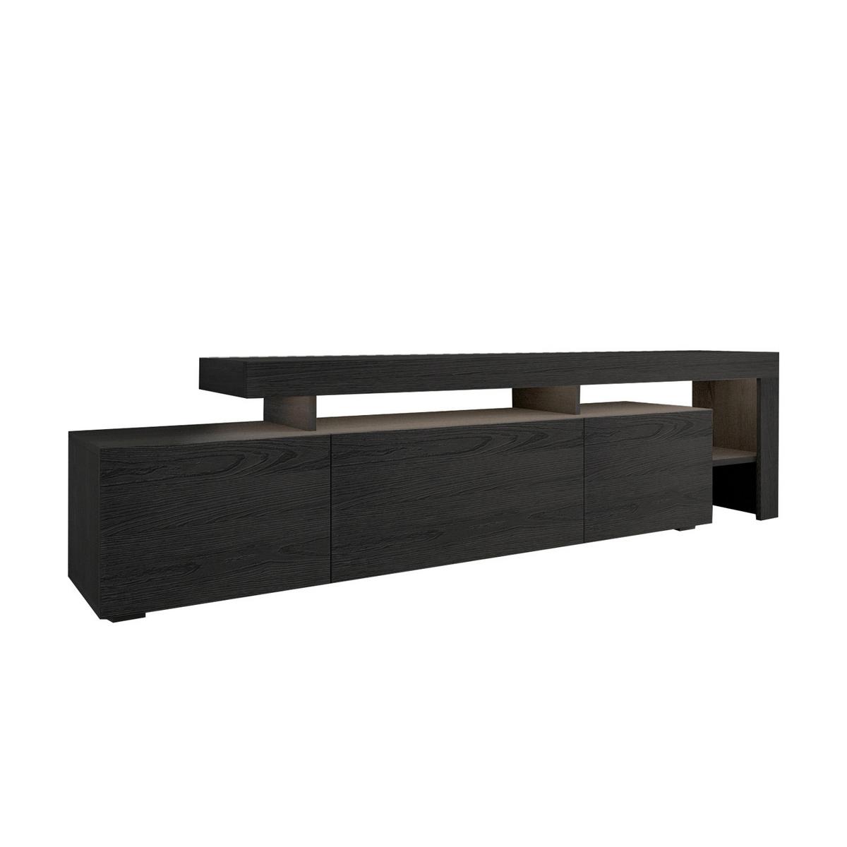 LOWBOARD BELIZ TV-SCHRANK - Schwarz, Design, Holzwerkstoff (192/53/37cm) - Livetastic