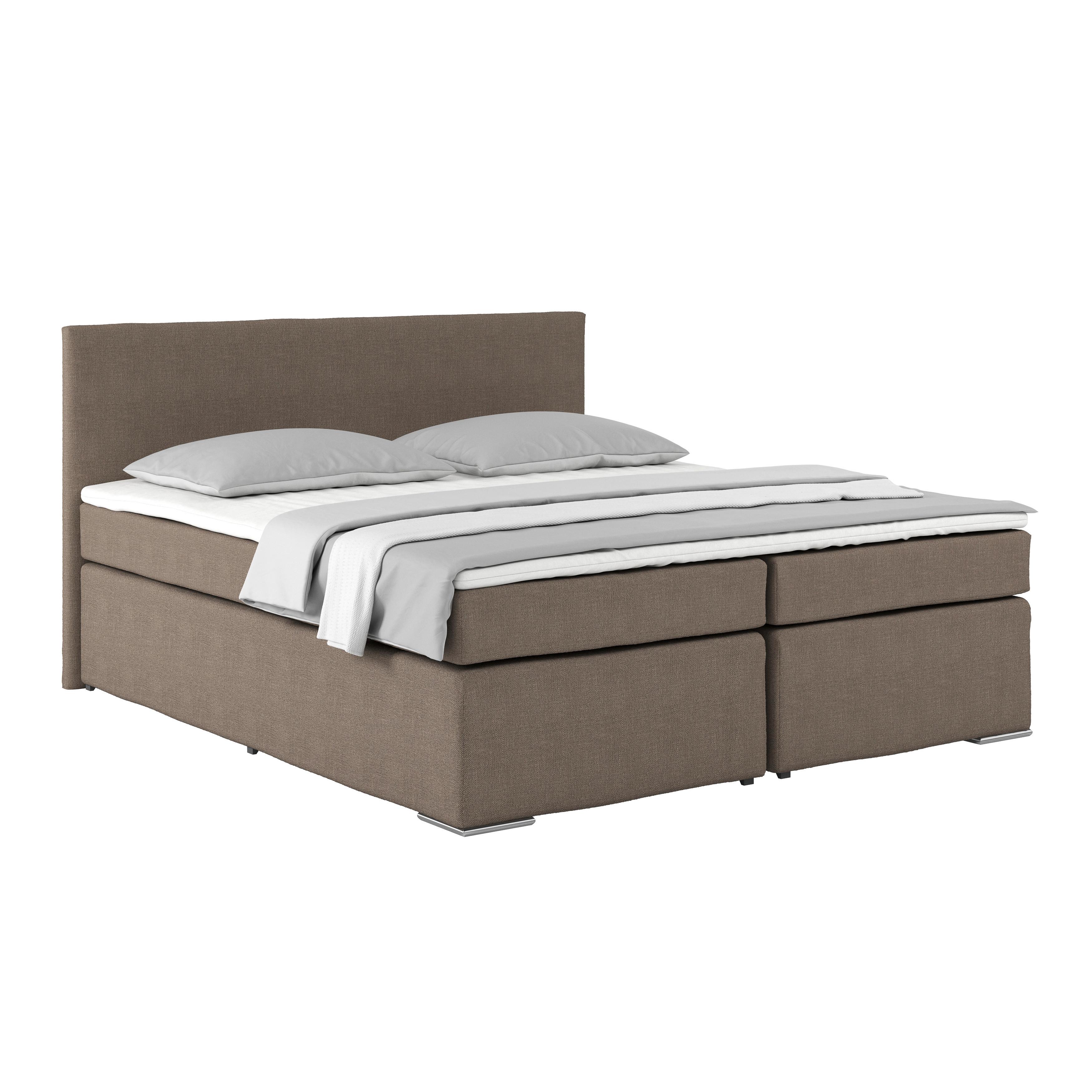 Boxspring Krevet Nero - boje blata/boje kroma, Konvencionalno, tekstil/metal (180/200cm) - Best Price