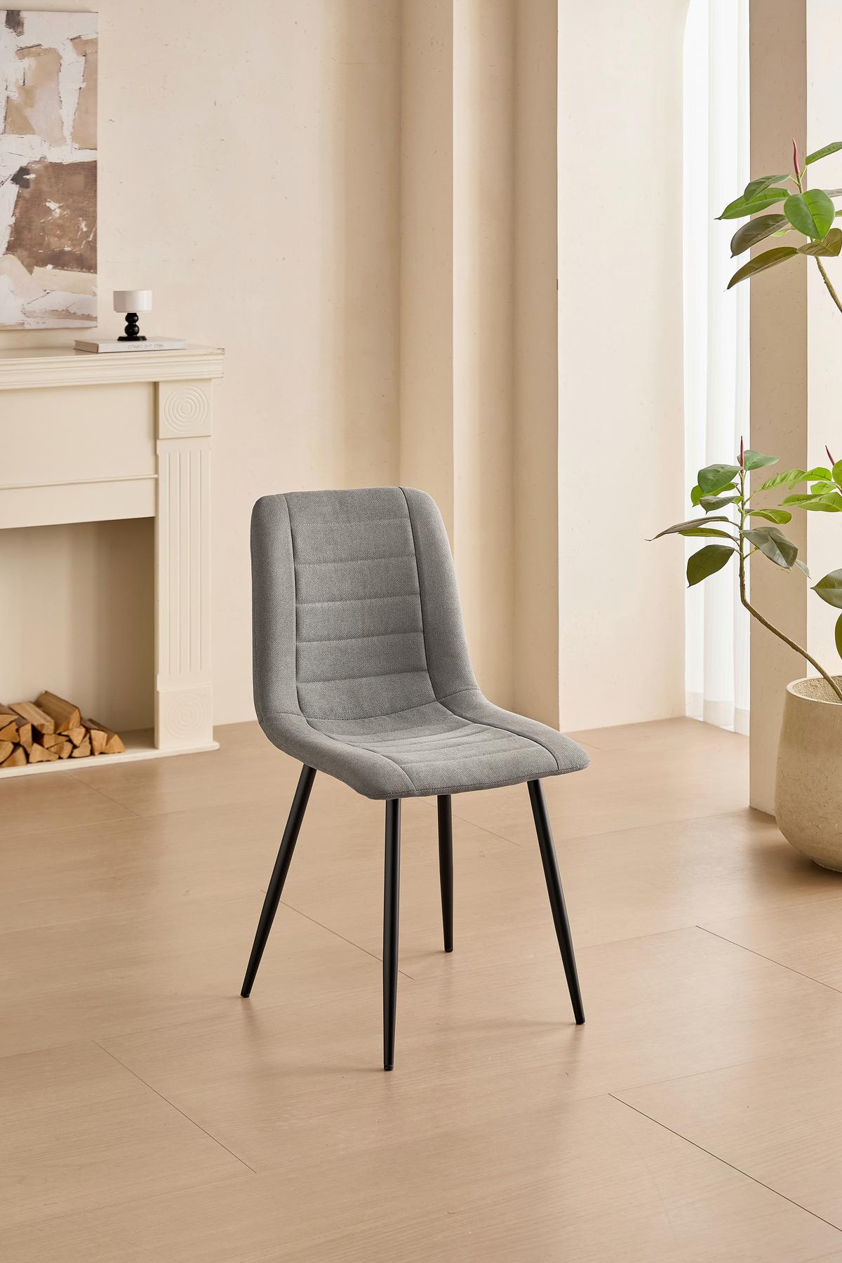 Stolica Una - cappuccino/crna, Basics, metal/tekstil (53/45/88cm) - Best Price