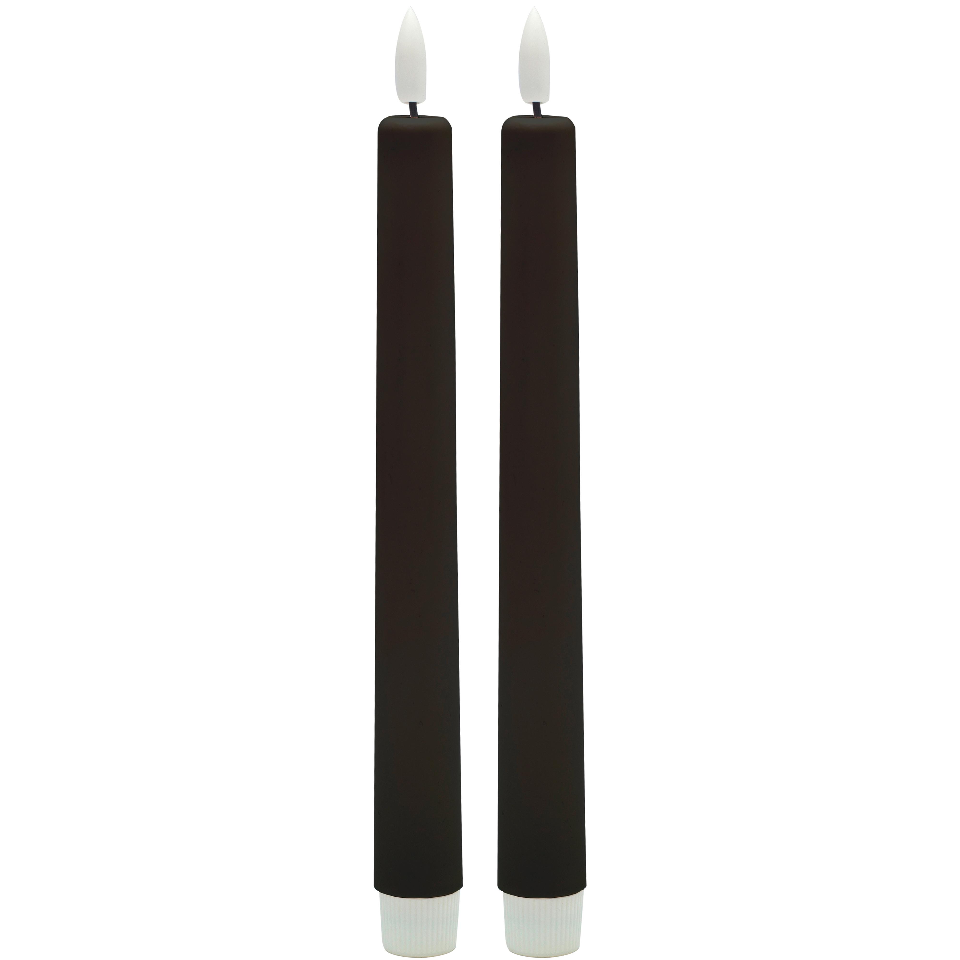 Stabkerze Rina Schwarz, 2er Set - Schwarz (2,2/22cm) - Mömax