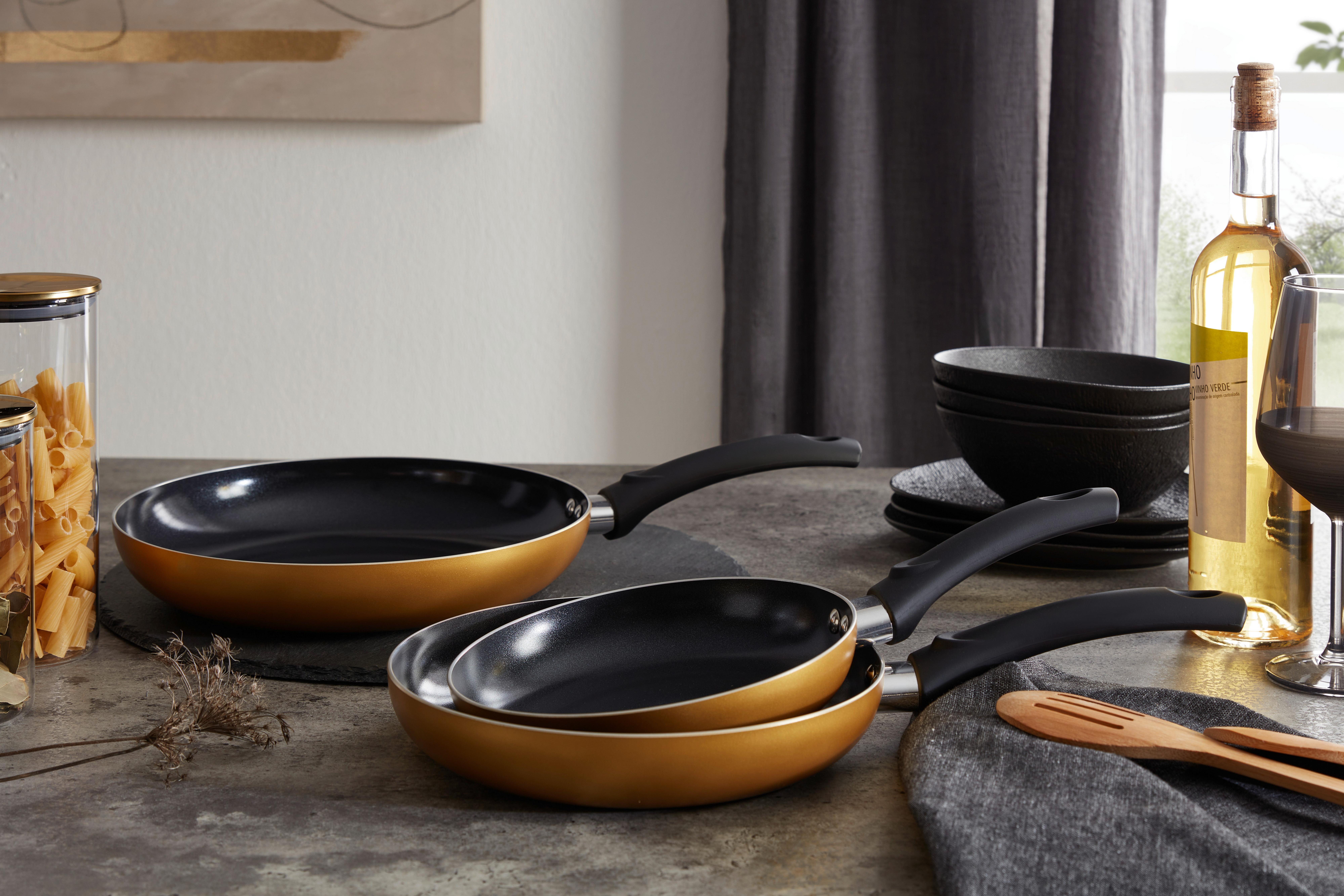 PANNSET GOLDY - guldfärgad, Modern, metall/plast - Mömax