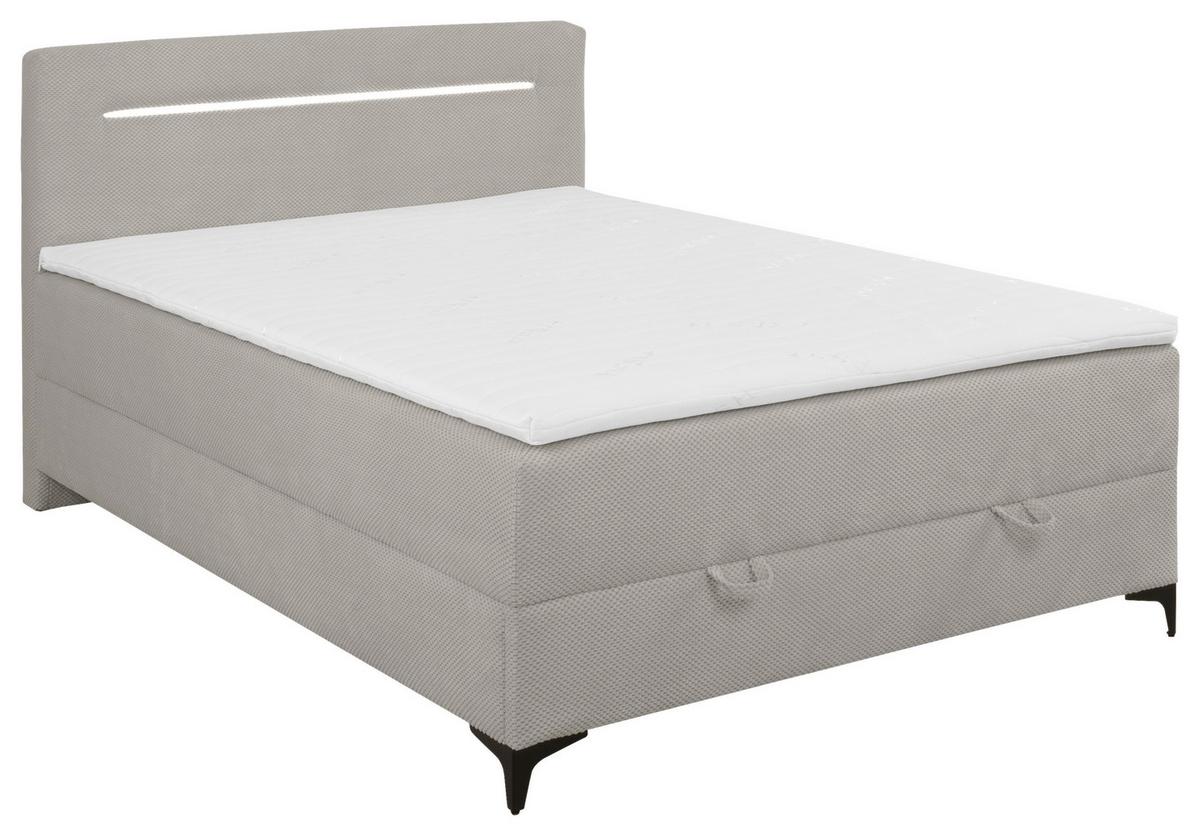 Boxbett Jerry Beige ca. 120x200cm - Beige/Schwarz, KONVENTIONELL, Textil (120/200cm) - Mömax