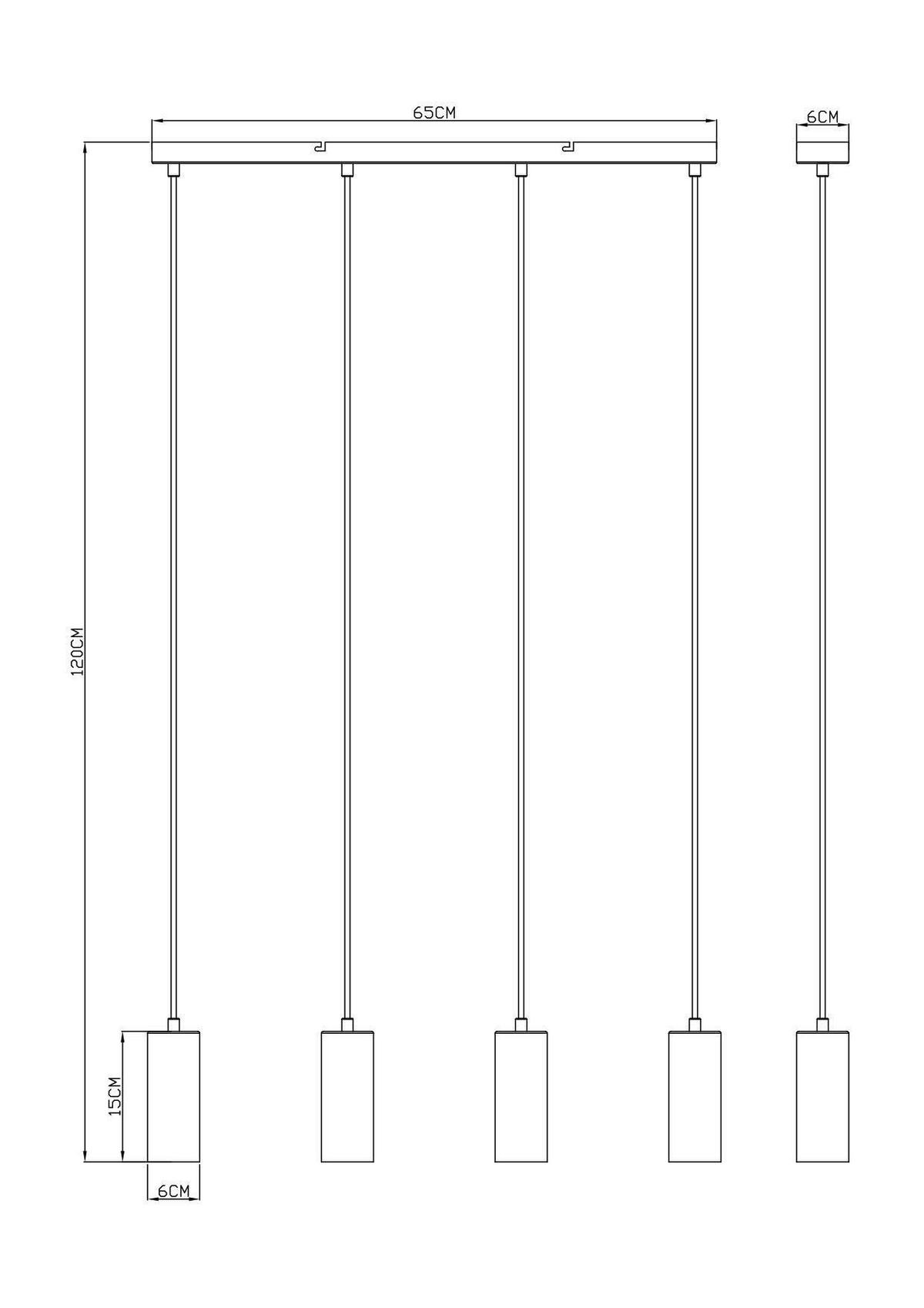 LAMPA WISZĄCA WITMO - czarny, Modern, metal (65/6/120cm) - Modern Living