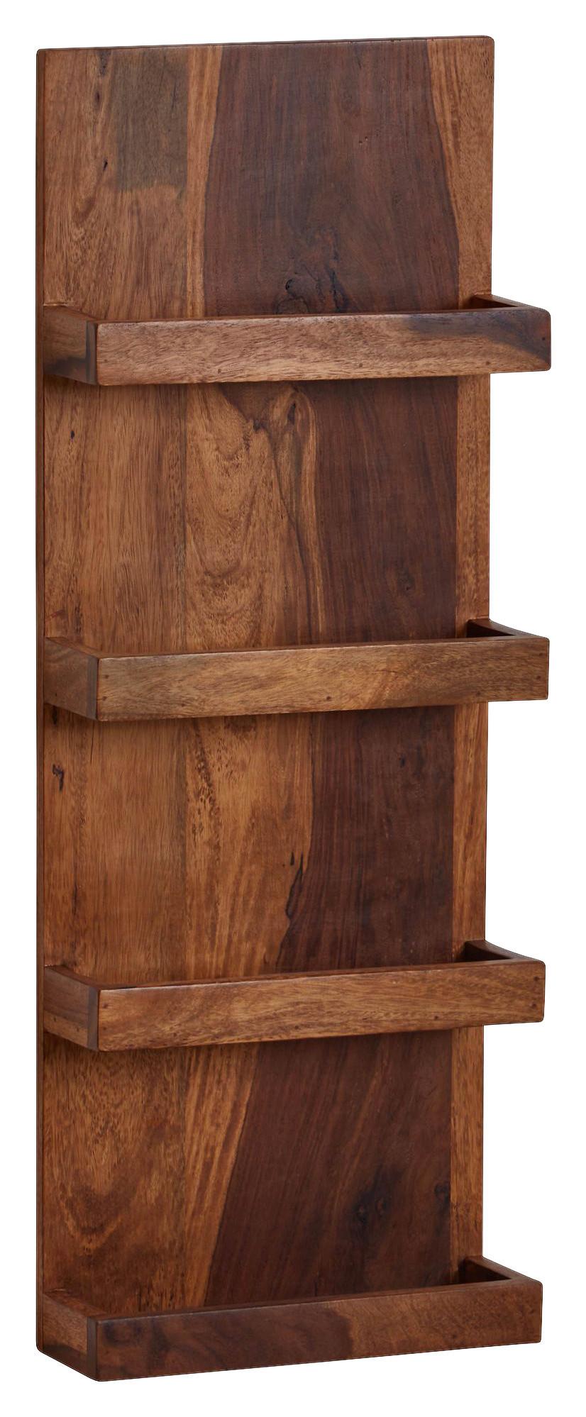 Wandregal Wohnling Holz - Sheeshamfarben, MODERN, Holz (30/80/10cm) - MID.YOU