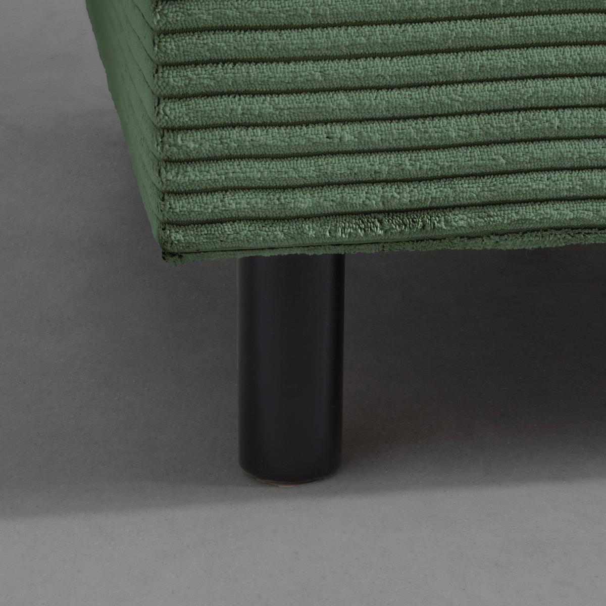 Liege Nova Olivgrün - Schwarz/Olivgrün, MODERN, Holz/Textil (145/62/85cm) - Mömax