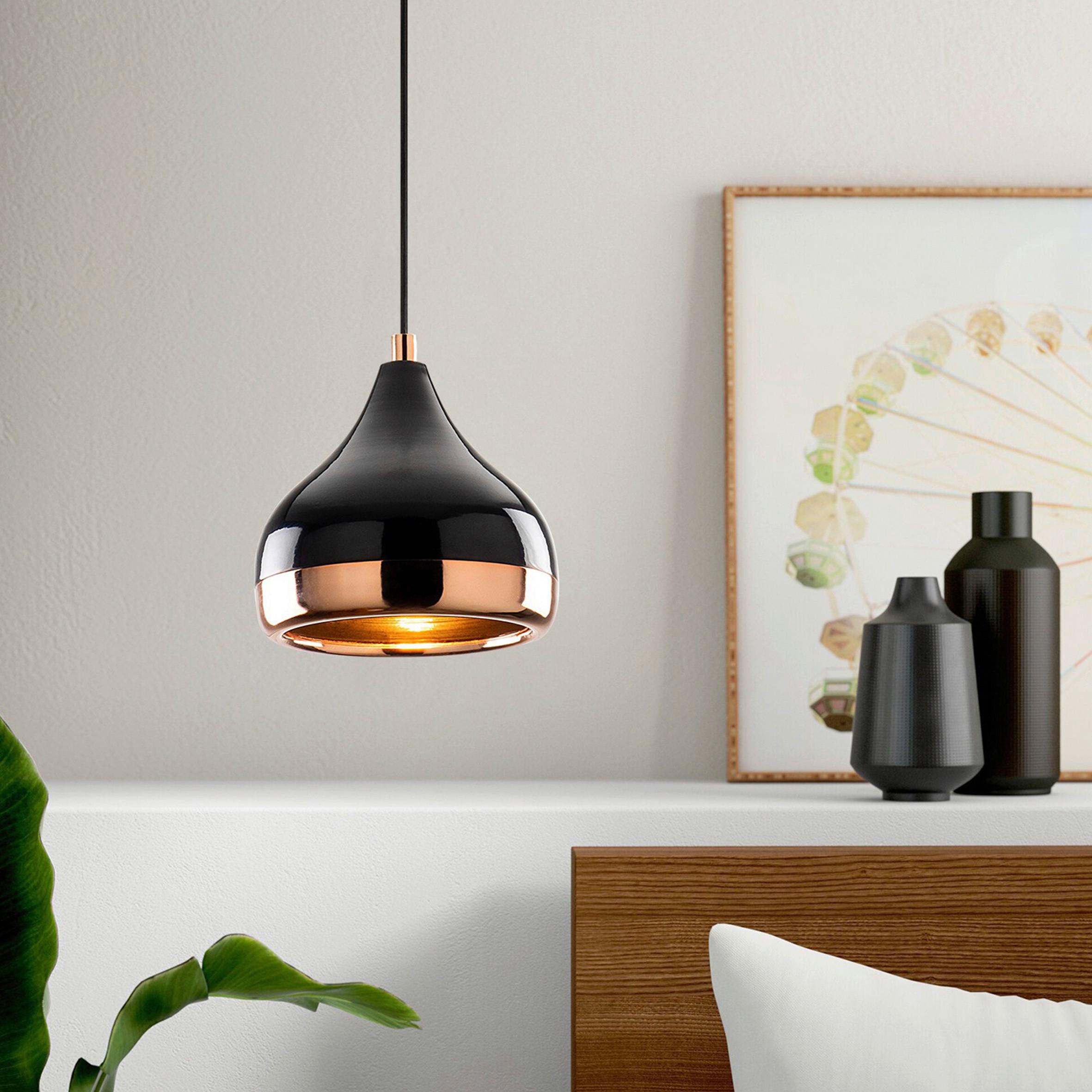 LAMPA SUFITOWA 3808007701 - czarny wysoki połysk/kolor złoty, Trend, metal (112/17/17cm) - P & B