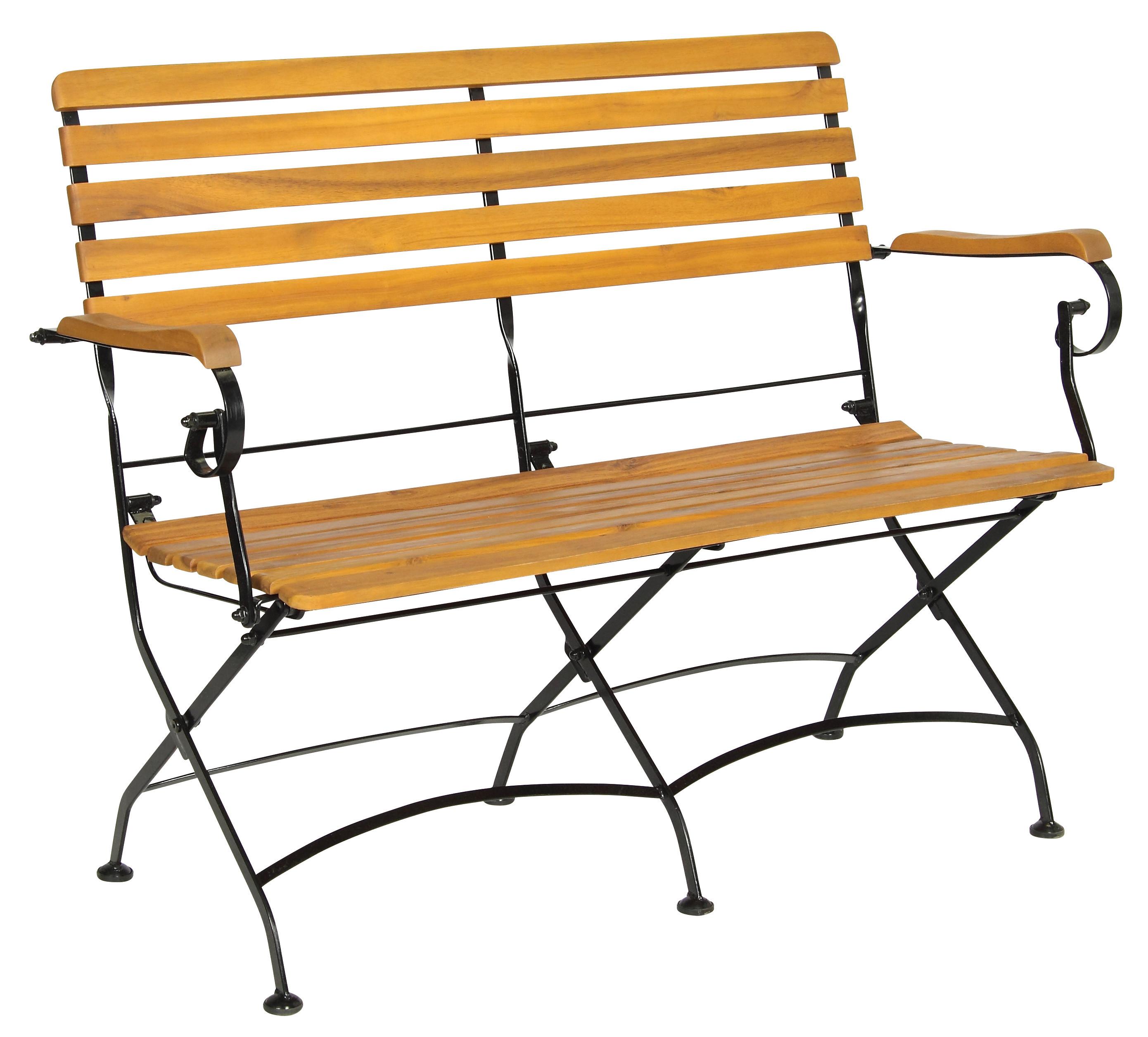 Vrtna Garnitura Lindau, Akacija - antracit/barve akacije, Basics, kovina/les (120/75/80cm) - Gardenson