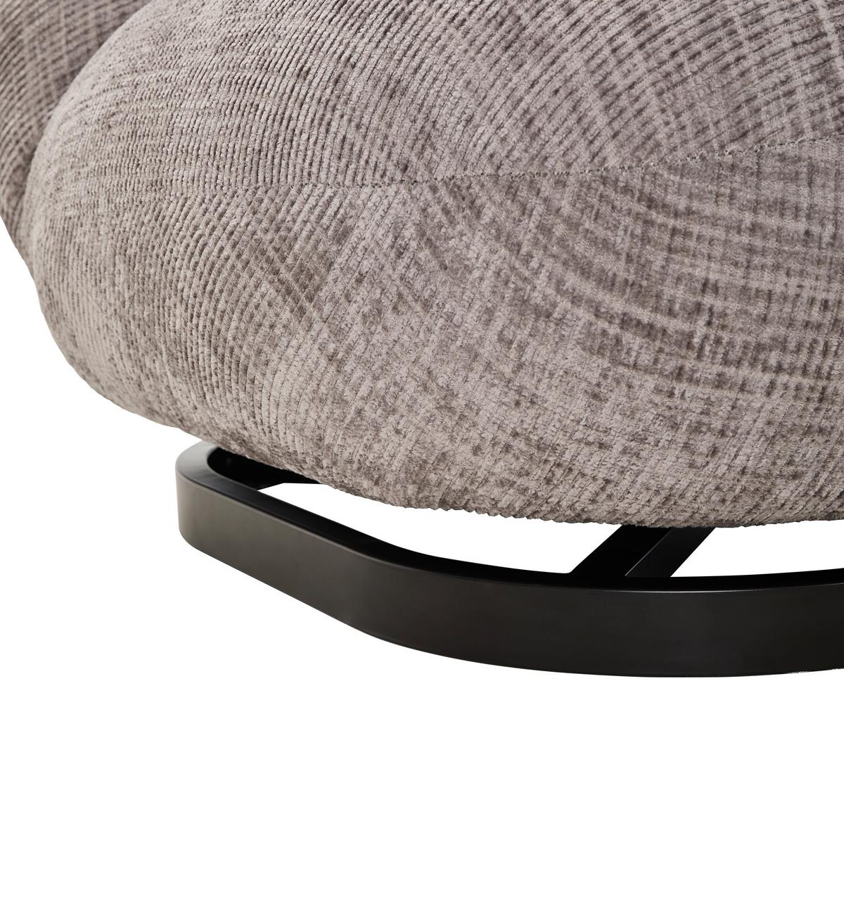 FOTEL KATE - jasnoszary/czarny, Trend, metal/tkanina (75/66/87cm) - P & B